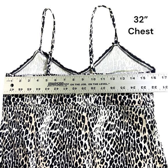 Rene Rofe Chemise‎ Teddy & Robe Cheetah Print Set Lingerie Women's Size Medium - Picture 11 of 12